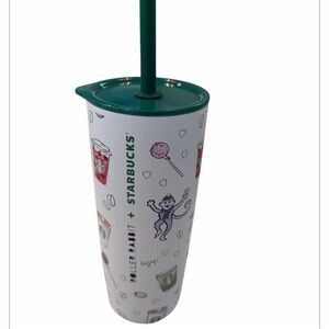 NEW NEVER USED Starbucks holiday edition Roller Rabbit Tumbler